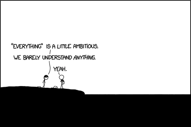 xkcd: "Everything" is a little ambitious.